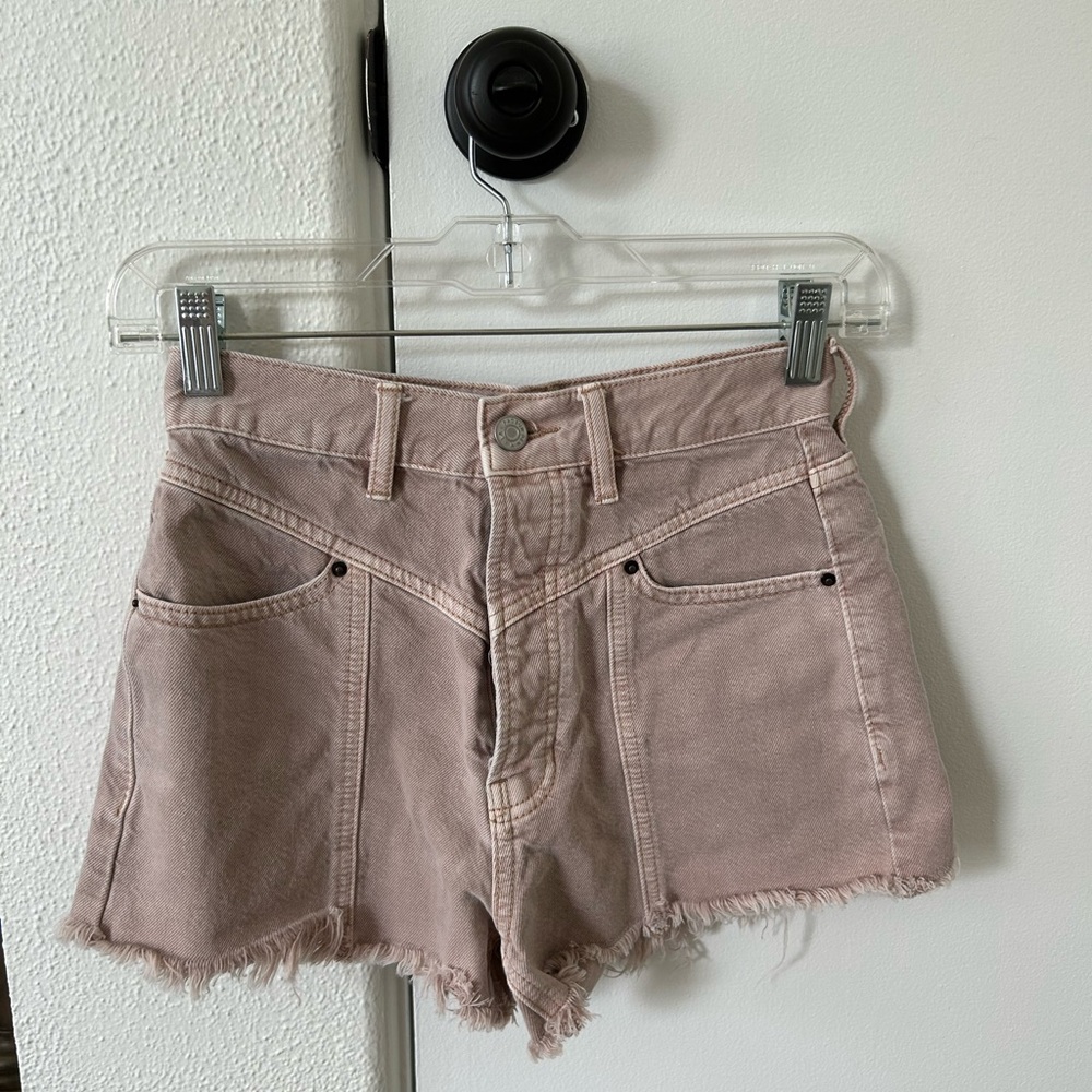 NEW taupe high rise denim shorts - PacSun